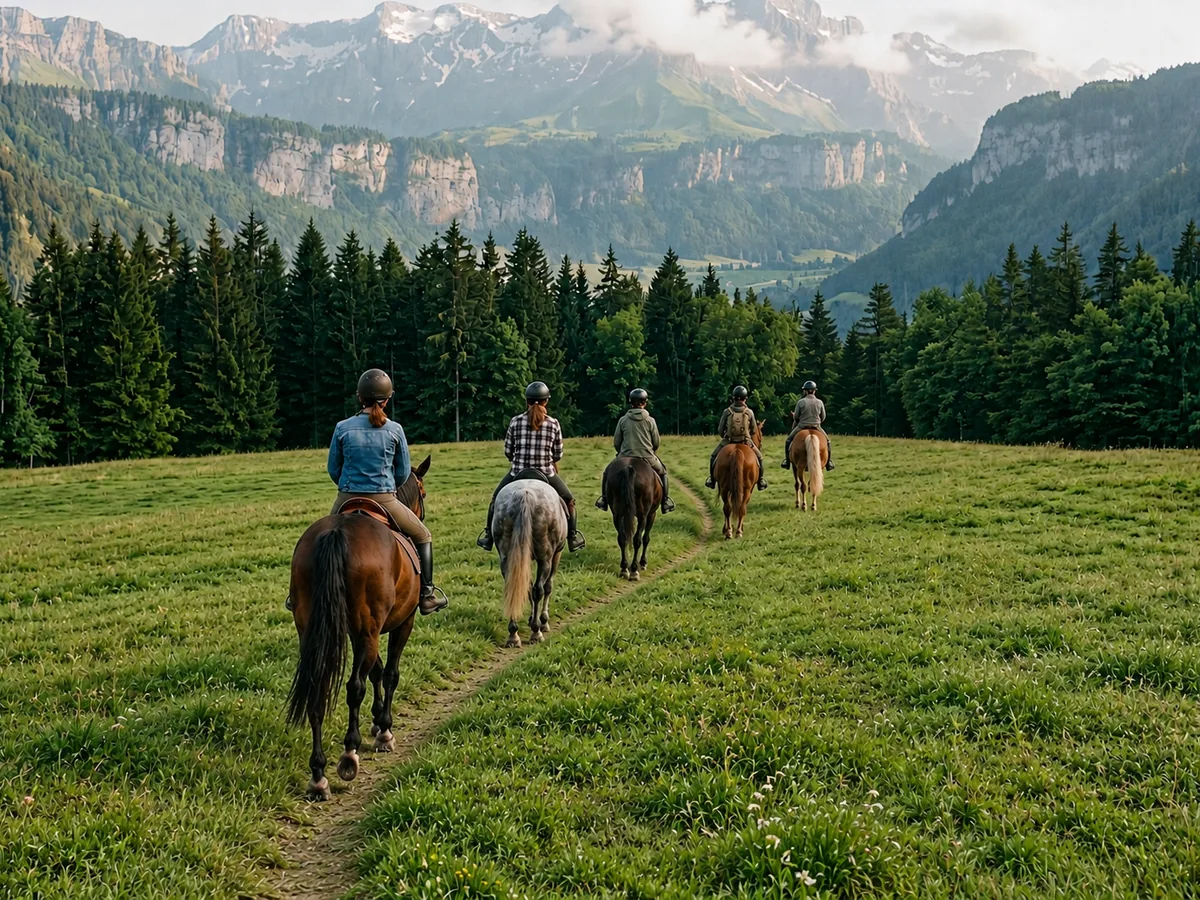 Balade à cheval en Savoie, autour de Albiez-le-Jeune